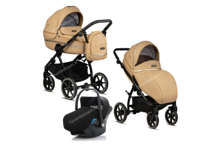 Tutis Uno 3 plus Leather 3-1 167 Caramel bērnu rati trīs vienā (eko-āda)